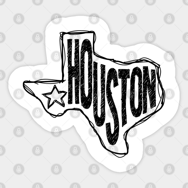 Houston, Texas Sticker by thefunkysoul